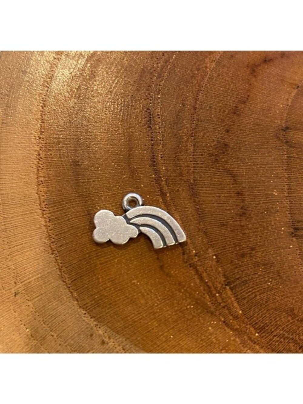 RETIRED James Avery Rainbow and Cloud Charm, Sterling Silver